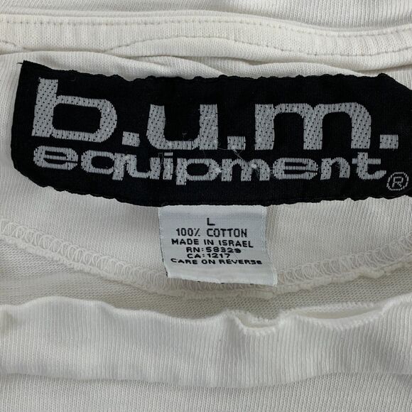 Vintage Distressed Los Angeles LA Kings T Shirt Mens Large BUM Equipment White - Picture 4 of 12